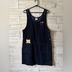 Disney vintage y2k Winnie the pooh adult women’s medium corduroy velour jumpsuit